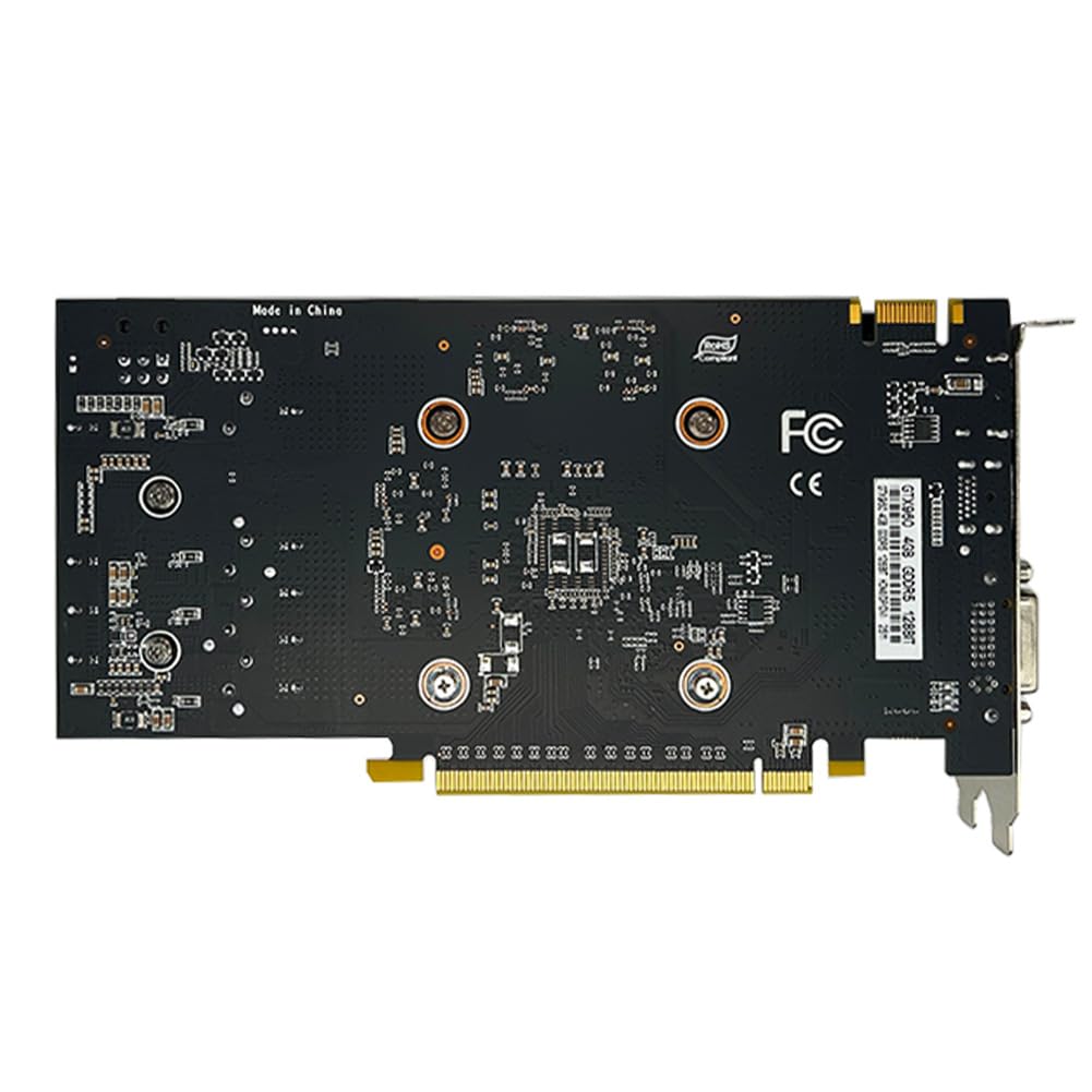 QTHREE Tarjeta gráfica GTX 960 4 GB GDDR5, 128 bits, HDMI DVI DP, tarjeta gráfica de sobremesa para PC, PC GPU, PCI Express x16, DirectX 12, 6 pines conector de alimentación adicional
