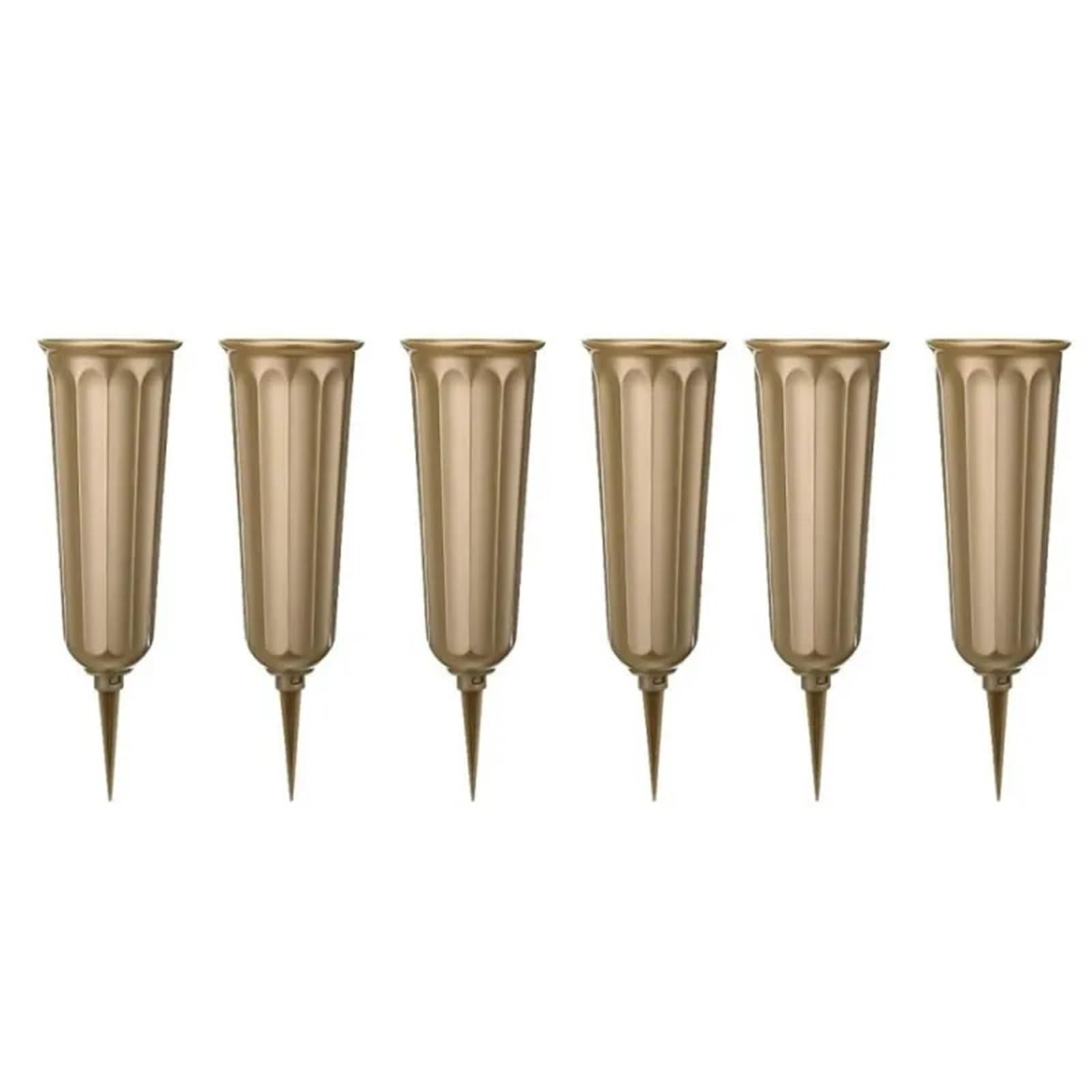 Grave Vase With Spikes Plastic Floral Holder Artificial Fresh Flowers Memorial Cemetery Decoration In Ground For mourning