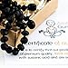 Amber Guru Baltic Amber Necklace (Authentic, Certified) - 12.5 inches - Unisex Jewelry - Raw/Unpolished Real Amber Beads - Proud to Deliver Genuine Baltic Sea Wonder Handmade (Black)