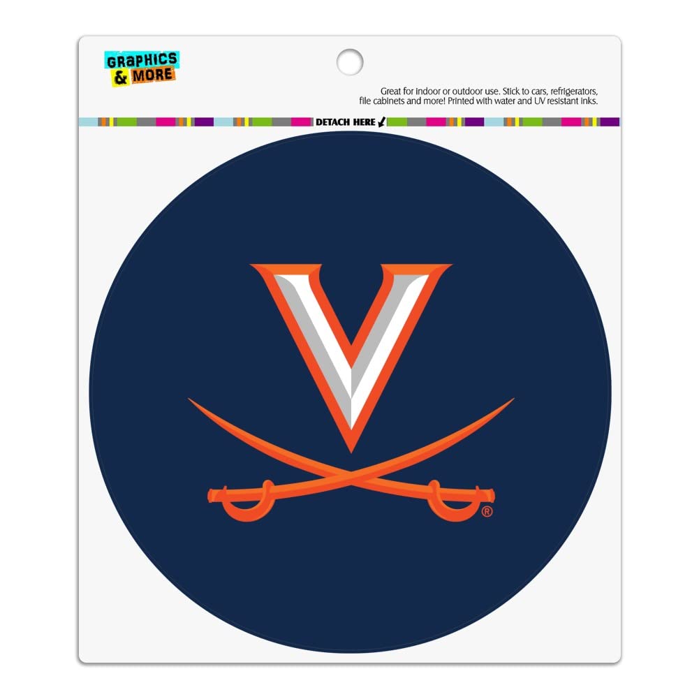 University of Virginia Cavaliers Logo Automotive Car Refrigerator Locker Vinyl Circle Magnet