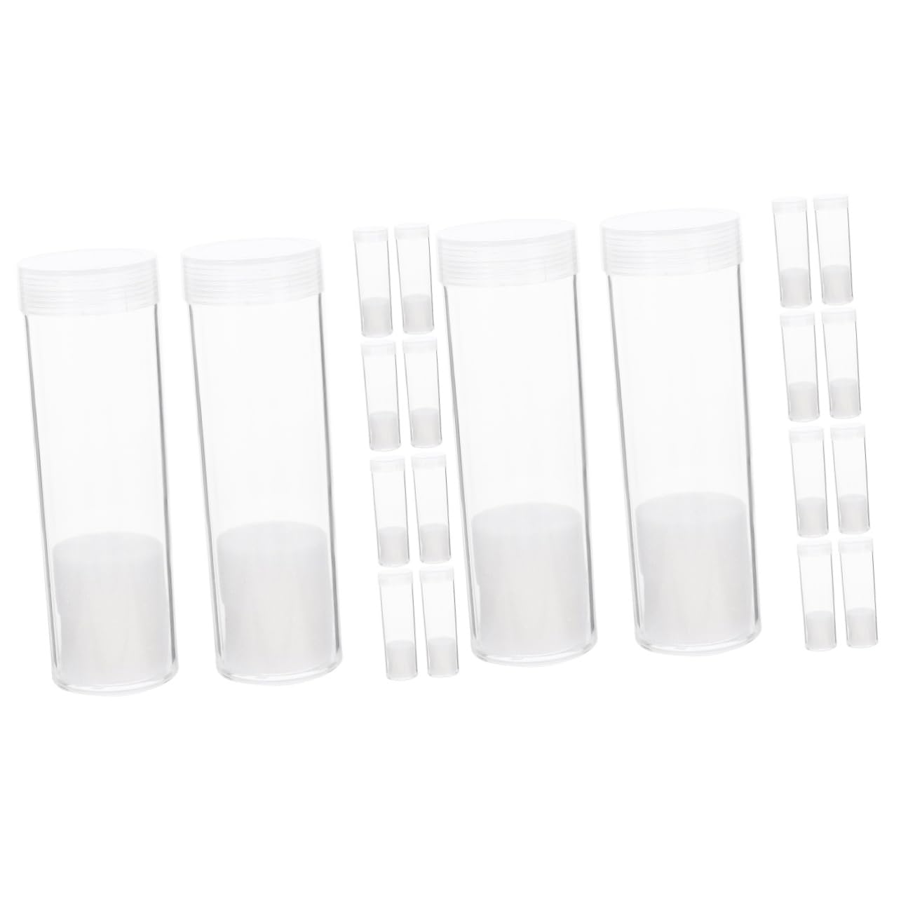 Housoutil 2 Ensembles Tubes De Stockage Pour Éponge De Protection Rangement Pratique Pour Collection De Monnaies 10 Pièces * 2