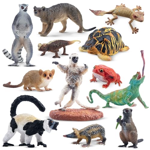 Jouets animaux réalistes Madagascar en plastique haute finition