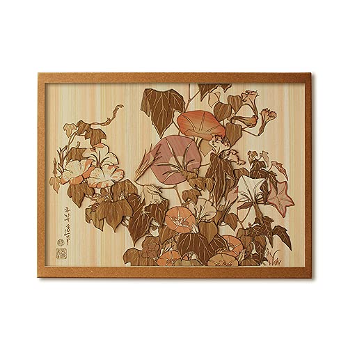 KINOWA Ukiyoe Art Kit Kiharie Morning Glories and Frog by Hokusai Made in Japan