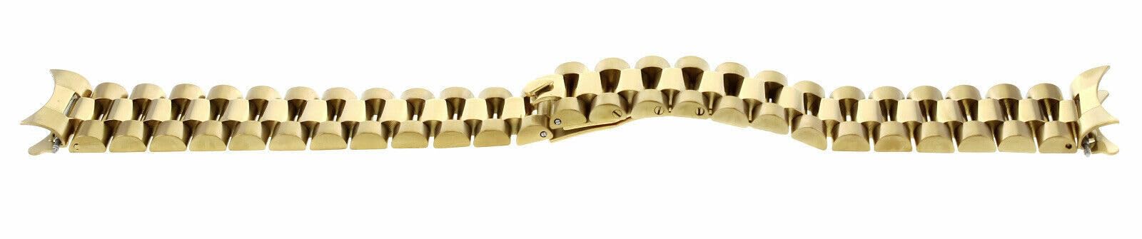 Ewatchparts 20mm President Style Watch Band Compatible With 36mm Rolex Datejust Removeable End Piece Gold