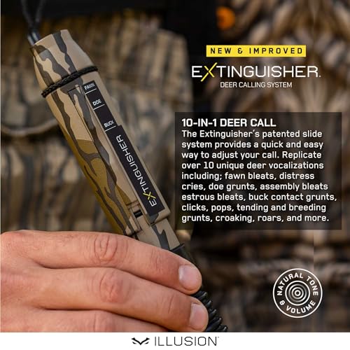 Extinguisher Deer Call by Illusion | Grunt Tube | Buck, Doe, Fawn | Adjustable 10-in-1 Call | Color (CAMO/Black) | Freeze Resistant - Image 3