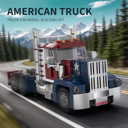 Image of HIGH GODO Semi Truck Building Set, MOC City Road Tow Truck Model Kit Build and Display, Technology Trailer Set Toy Gift for Teens Adults 12+ (269PCS)