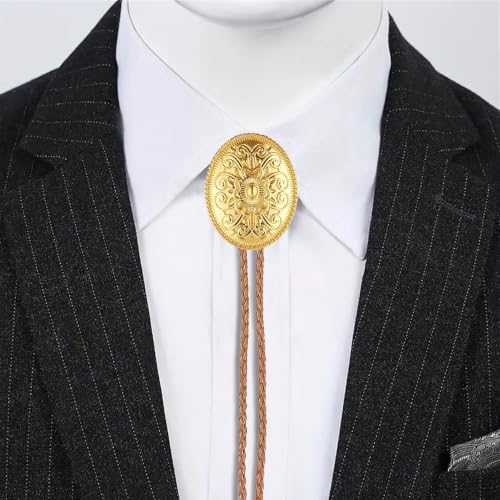 Image of Jeilwiy Bolo Tie for Men, Western Bolero Tie Cowboy Ties Native American Cowgirl Bolo Tie Accessories for Men Women