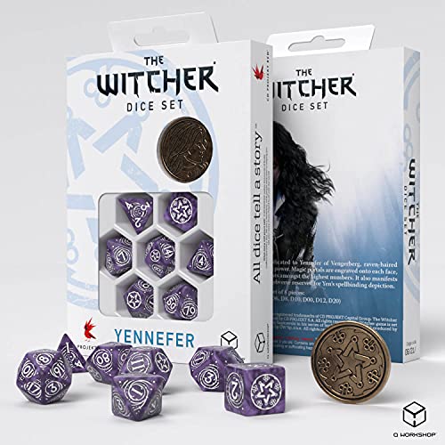 Q-Workshop Witcher Dice Set. Yennefer - Lilac and Gooseberries,E1B