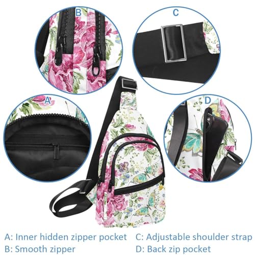 Bandolera cruzada de diseño mariposa con correa ajustable cómoda y ligera 4