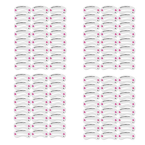 Preisvergleich Produktbild 96 Stück Augenbrauen-Schablonen, Augenbrauen-Zeichen-Karten, DIY, Fellpflege, Augenbrauen-Schablone, Make-up-Werkzeug, Augenbrauen-Form-Vorlagen, Set, wiederverwendbar