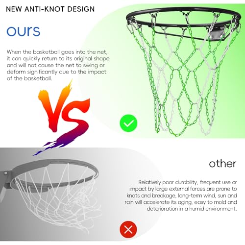 Image of Basketball Net Heavy Duty Replacement,Carbon Steel Chain Basketball net