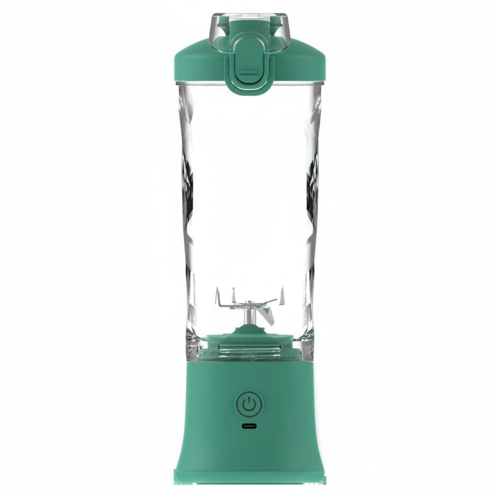 Enakshi® 6 Blades Portable Juicer Cup Single-Press Operation Cordless Fruit Blender Food-Grade Material Rechargeable Smoothie Creator Waterproof for Office, Gym, Olive Green-image-4