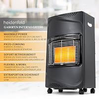 Heidenfeld Gasheizung Inferno GH100 | 3 Heizstufen | 4200 Watt (Schwarz) – Ansicht 2