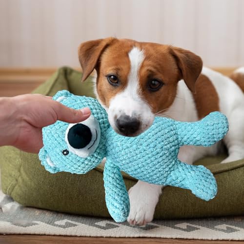 TECHEEL Hundespielzeug Quietschend Bären Hundespielzeug Unkaputtbar Anti Stress Plüsch Welpenspielzeug Hund Plüschtier Quietschspielzeug Hund Interaktives Kauspielzeug für Große Kleine und Mittel