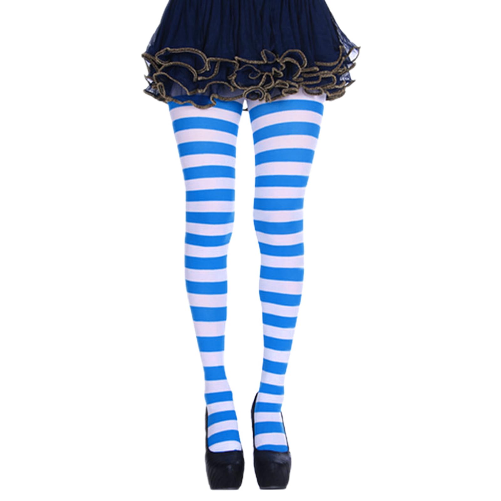 Maxtonser Womens Rainbow Mulitcolor Tights Opaque Microfiber Stockings Footed Pantyhose Christmas Costume Accessories