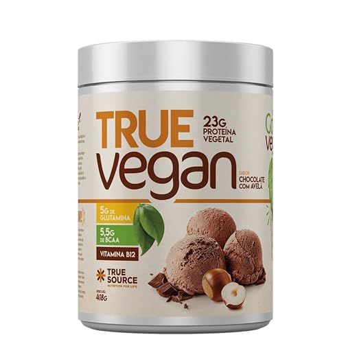 Kit 2X: Proteína True Vegan Chocolate com Avelã True Source 418g