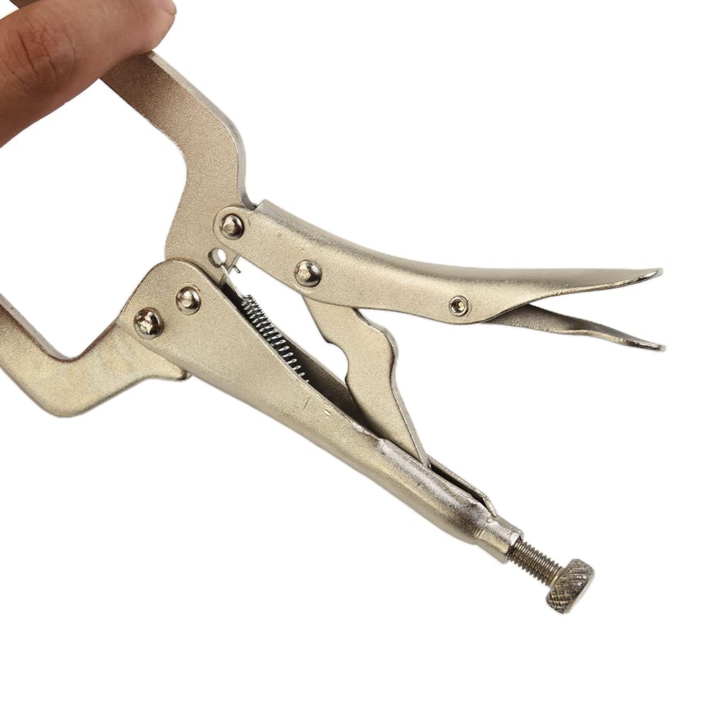 Spare Part For 9Inch Locking Clamp Steel C Type Vise Grip Multi-function Locking Welding Pliers Wood Tenon Locator Hand Tool
