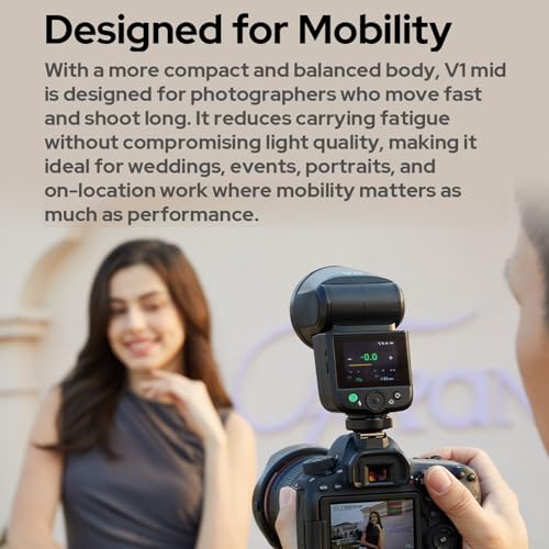 Image of GODOX V1 Mid S TTL Godox Flash for Sony,7.2V /2200mAh 55Ws Round Head Flash