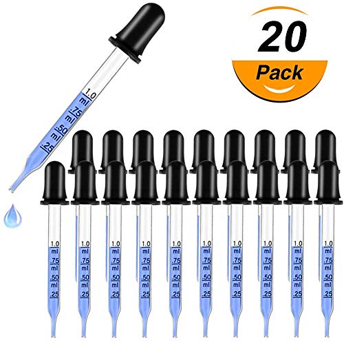 Contagocce in vetro calibrato da 1 ml per oli