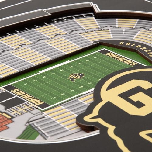 Image of YouTheFan Officially-licensed NCAA Stadium Series 3D Wall Art - multi-layer team stadium replica, detailed sports fan gift, indoor decor