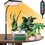 FRGROW Pflanzenlampe LED, UV-IR Vollspektrum Pflanzenlicht für Zimmerpflanzen, Pflanzenleuchte LED, Vollspektrum Pflanzenlampe 208 LEDs, Wachstumslampe für Pflanzen, Daisy Chain Funktion