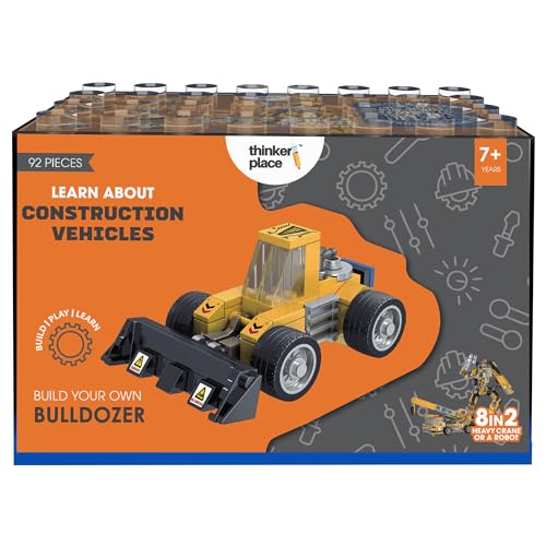 Image of STEM Construction Vehicle Building Blocks Set (92 Pcs) | DIY Bulldozerr Toy for Kids 7+ Years (Boys & Girls) | Educational Engineering Toy | Creativity & Problem Solving