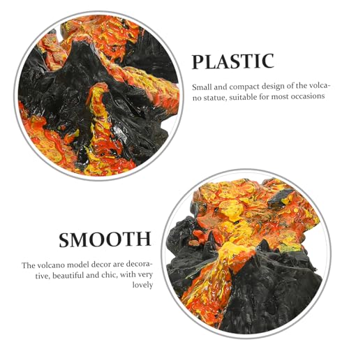 Tofficu 2個 火山模型 耐久性リアル火山オーナメント デスクトップおよび砂場装飾 向け自然学習 風景ディスプレイ用