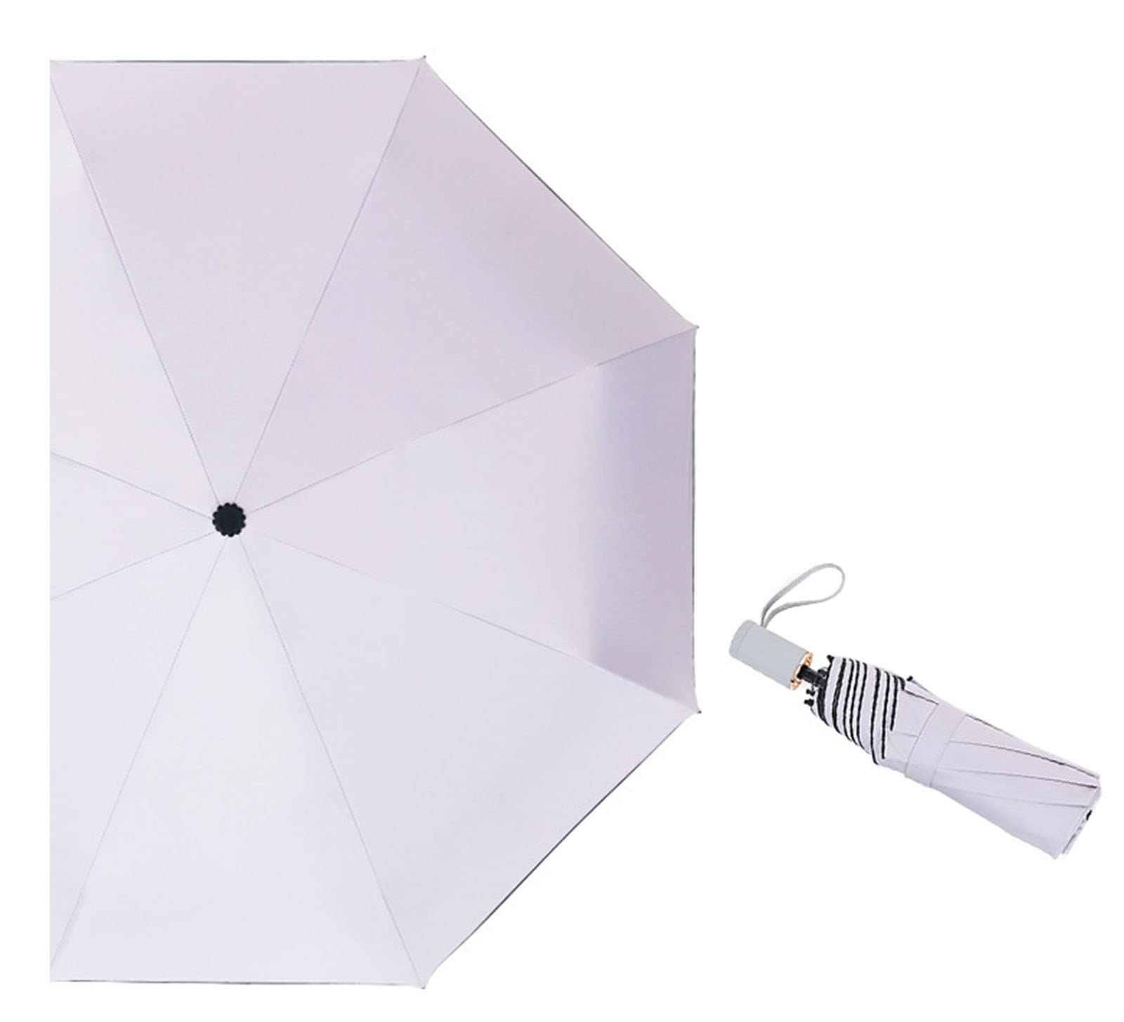 HOJKMAUmbrella Windproof Travel Umbrella, 8 RIBS Strong Steel Shaft Folding Portable UV Compact Umbrella Sun & Rain Umbrellas for Men and Women