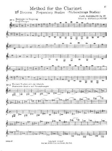 O32 - Complete Method for Clarinet Op. 63 - C. Baerman - Image 3
