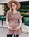 Ekouaer Maternity Tops Short Sleeve Pregnancy Shirts Tee Tunic Casual T Shirt Ribbed Knit Pregnant Clothes A-Blush-RedPink Large