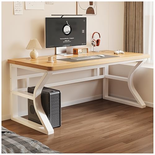 オフィスデスク、大型ゲーミングデスク、シンプルなスタイルの長方形ライティングテーブル、エグゼクティブデスク、ワークステーション、コンピューターデスク、会議テーブル、モダンなビジネス家具(A,80cm/31.49in)