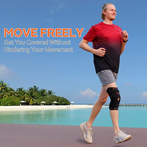 Omples Hinged Knee Brace For Knee Pain Knee Braces For Meniscus Tear Knee Support With Side Stabilizers For Men And Women Patella Knee Brace For Arthritis Pain Running Working Out Black (Large) #TOP6