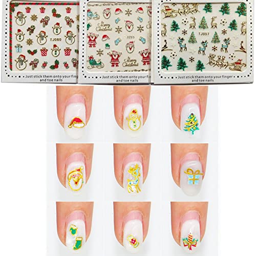 Adesivi Unghie Natale Oro Chiodo Arte Adesivi