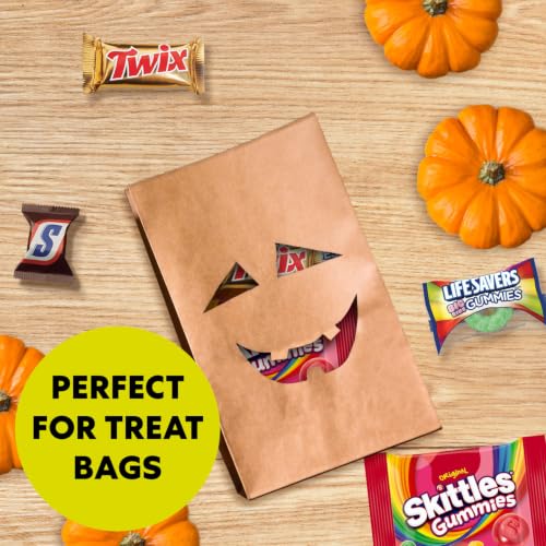 SNICKERS, SKITTLES Gummies, TWIX & LIFE SAVERS Gummies Halloween Candy, 70 Ct Bulk Bag - image 5