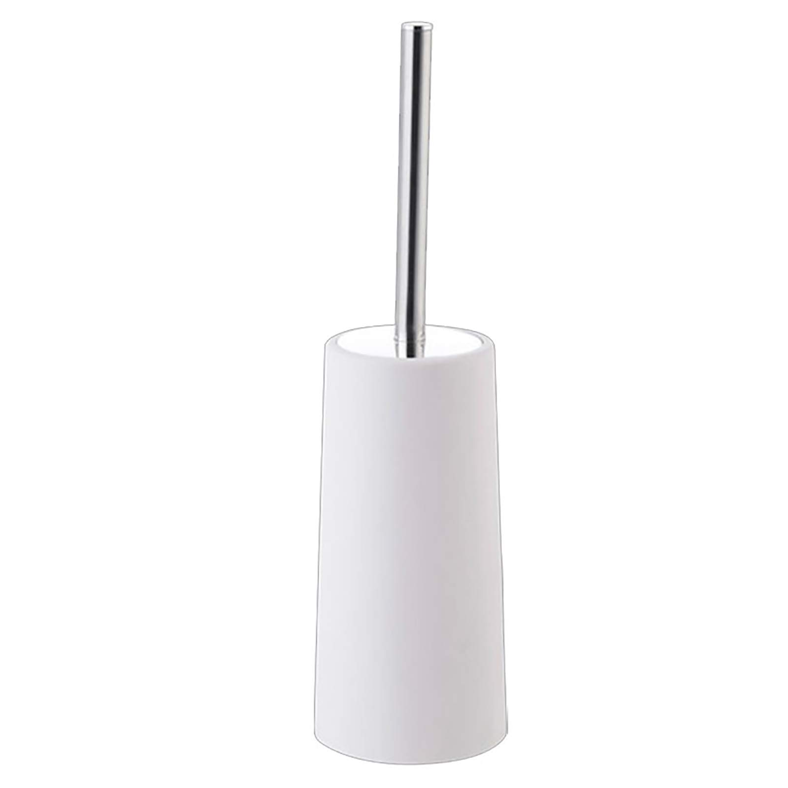 Toilet Brush Set, 10.5cmx37cm Toilet Bowl Brush with Holder, Rust-resistant Cleaning Brush for Bathroom Toilet (White)