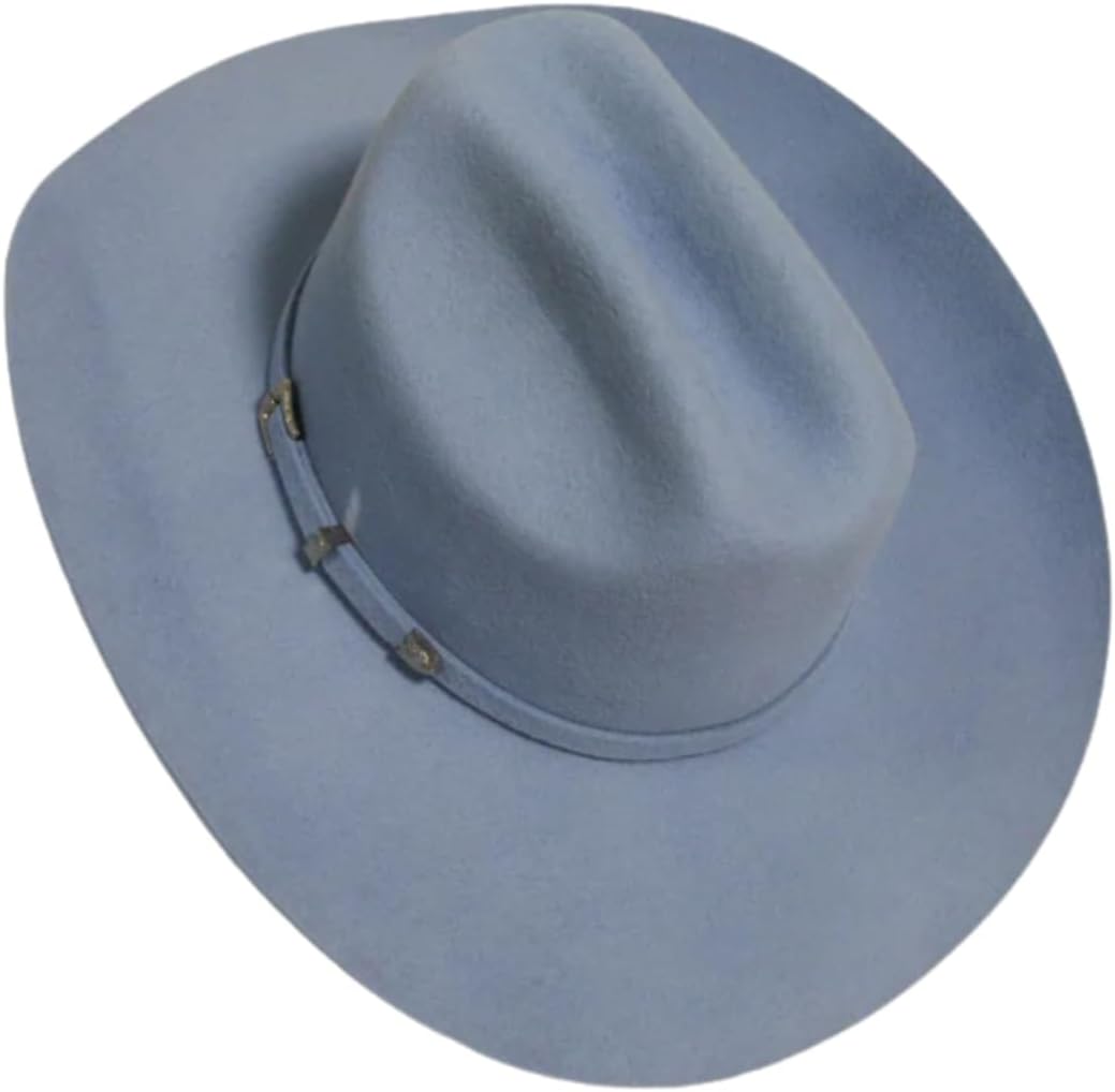American Hat Makers Cattleman Felt Cowboy Hat | Colored Western Style,Comfortable Fit & Ranch Ready Look for Men & Women