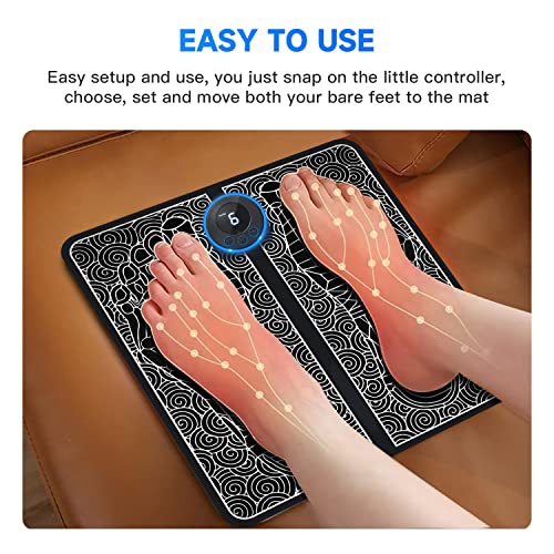 Foot Massager Mat Foot Massage Mat Portable Massager, Feet And Legs Relaxation 8 Modes 19 Levels, Gifts For Parents, Wife, Husband #TOP3