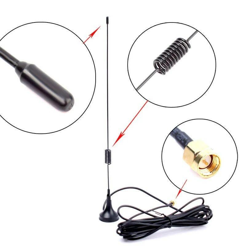 Image of GSM 2dBi /3dBi Magnetic Base Antenna with SMA Connector | 900 /1800MHz External Antenna | 3M RG174 Cable | Compatible with SIM800 SIM900 GSM Modules, GPS Tracker, IoT Devices