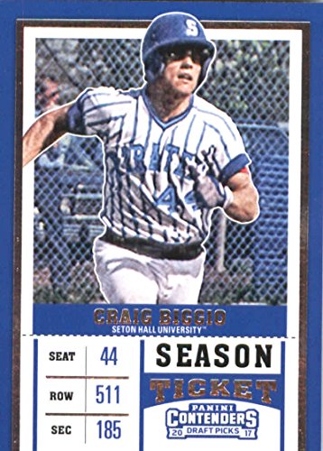 2017 Panini Contenders Draft Picks Season Ticket #6 Craig Biggio Seton Hall Pirates