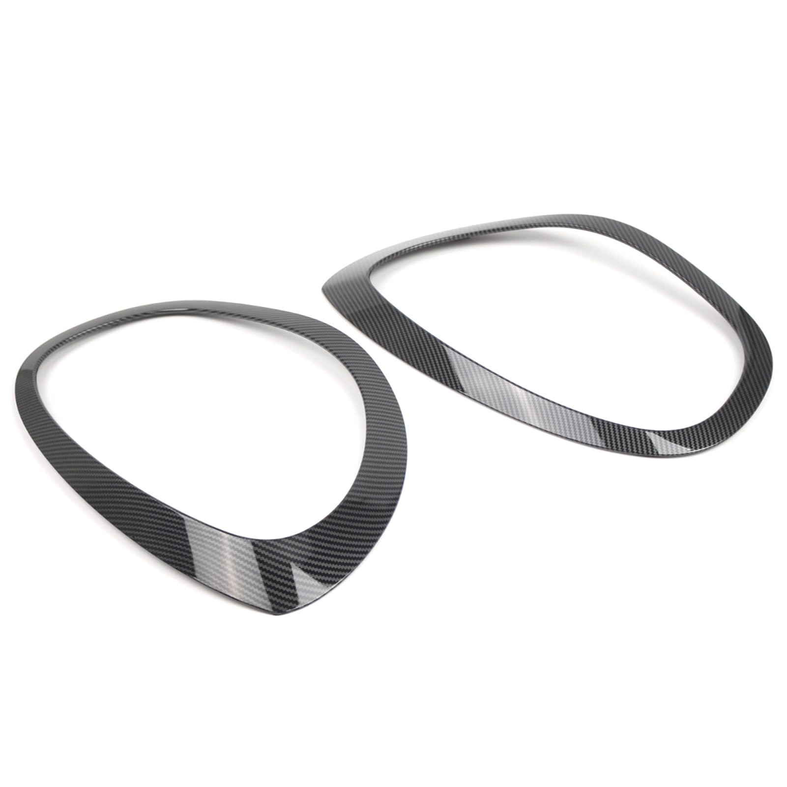 Sostituzione Faro Trim per Mini F60 F61 2017 2023 Sinistra Destra Cornice Faro Bezel Surround Cover ABS 44x28x3cm 2PC (Modello in fibra di carbonio)