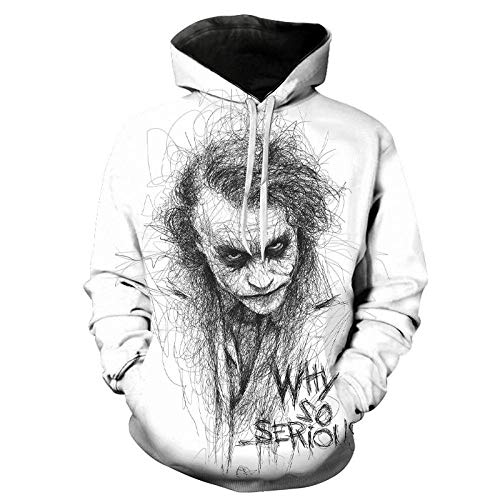 zxytg 2020 Joker 3D con Capucha Payaso Sudadera con Capucha Estampada Fresca Sudaderas con Capucha...