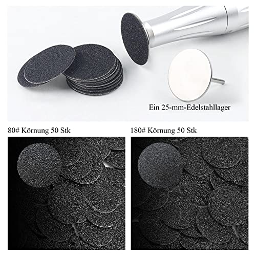 qingmeng Pack of 100 Feet Grinder Sandpaper, Replacement Sandpaper, Sanding Disc, Pedicure Tool, Discs Pad, Callus Removal - Image 4