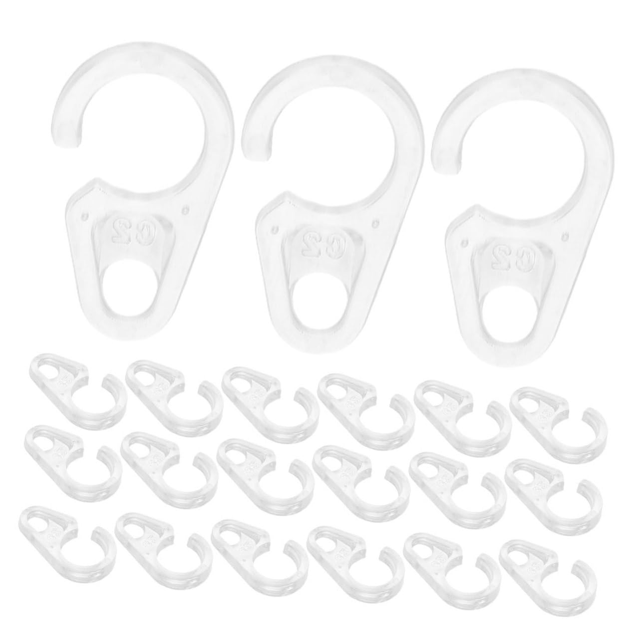 100 ganchos de plástico transparente para cortina de ducha, diseño elegante de fácil deslizamiento, se adapta a barras de madera y rieles, perfecto para ventanas de baño y duchas