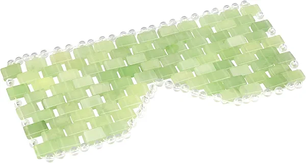 LazyGa Jade Eye Mask, Facial Cooling Mask with 100% Real Jade for Hot & Cold Therapy to Reduce Wrinkles, Puffiness, Migraines, and Anti-Aging