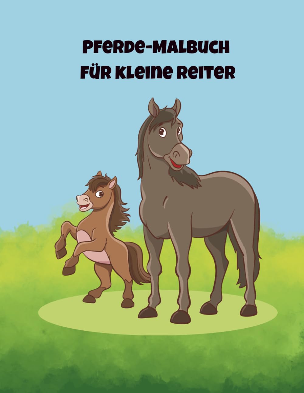 Pferde-Malbuch für kleine Reiter: Kreativer Malspaß mit Pferdemotiven & Affirmationen für Kinder