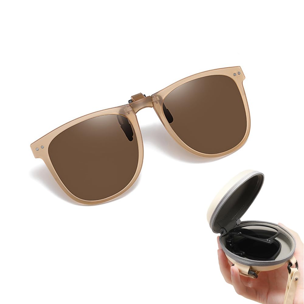 Sonnenbrille Clip, Sonnenbrille Aufsatz, Sonnenbrille Zum Aufstecken Polarisiert, Faltbare Sonnenbrille Clip, Polarisierte Unisex-Clip auf Sonnenbrille,Clip On Sonnenbrille Aufsatz
