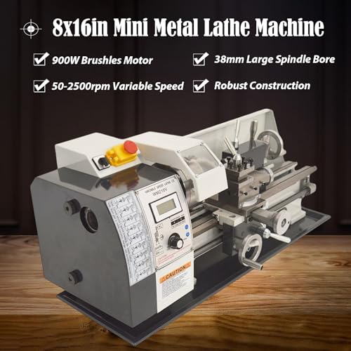 INTBUYING 8x16 Benchtop Mini Lathe