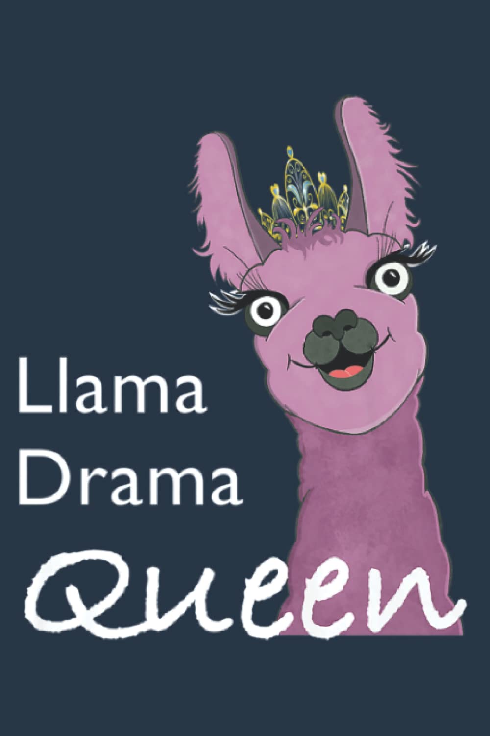 Mens Llama drama queen Quote: Notebook A5 size (6 inch wide x 9 inch high), 120 pages with lined