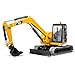 Bruder 02456 Cat Mini Scavatore, Giallo/Nero