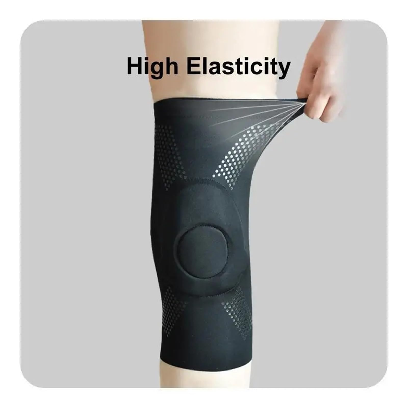 MRKU Genouillères de Sport antidérapantes, 1 Paire, pour Hommes et Femmes, avec Protection et élasticité pour Les articulations, idéales pour la Danse, Le Fitness et Le Volley-Ball.